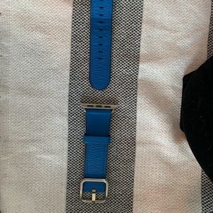 Leather Apple Watch Band Royal Blue